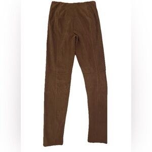 LYSSÉ Women’s High Waist Faux Suede Skinny Pull On Moto Legging Pants